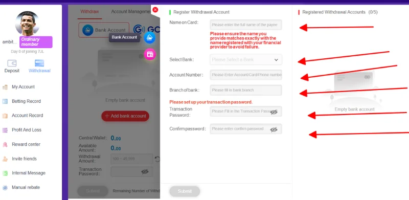 How to withdrawal BL777 Quickly - Neatly - Absolutely Safely Apply and fill your information
